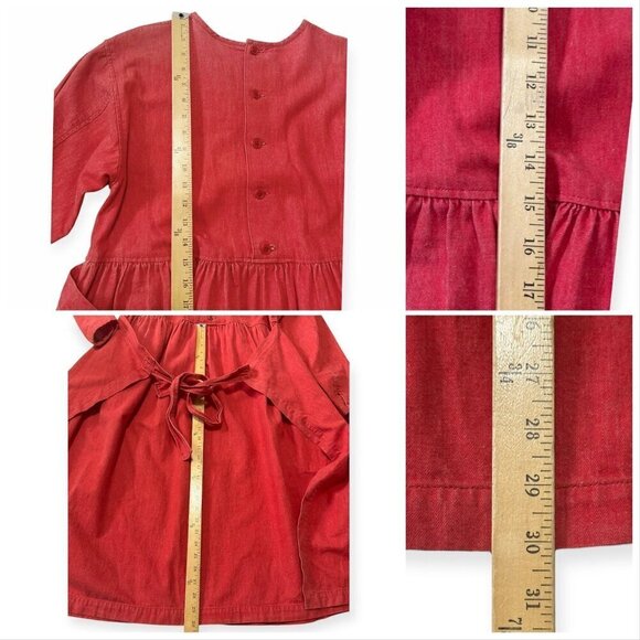 "I.S." ISSEY SPORT Red Midi Dress, Size M,  Rare from Vintage 80S - Picture 16 of 16